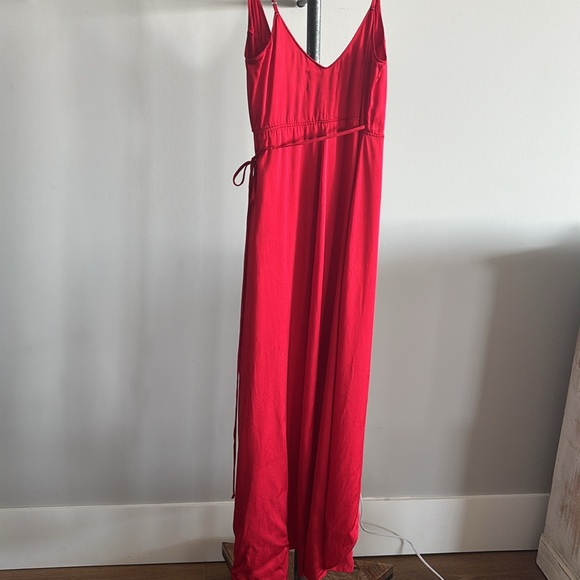 Reformation 100% Silk Getty Red Wrap Dress - Picture 9 of 11